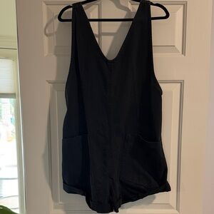 Free People Black High Roller Shortall